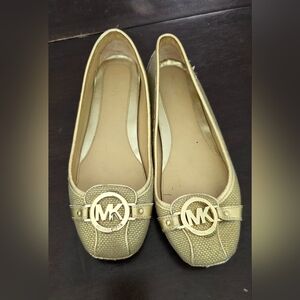 Michael Kors Metallic Gold Flats 8M